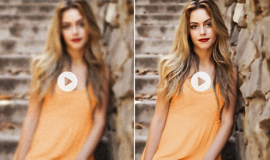 Video enhancement example - improved resolution and clarity