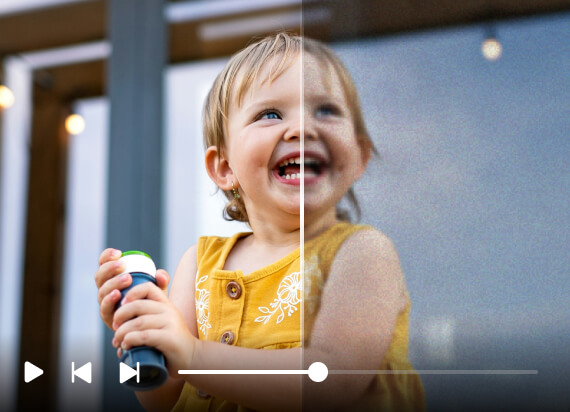 Video enhancement example - enhanced sharpness and detail